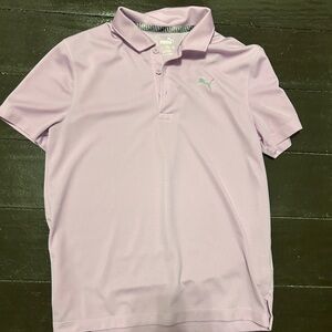Puma, YLG, collared golf shirt, lavender